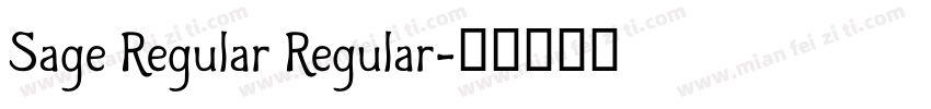 Sage Regular Regular字体转换
